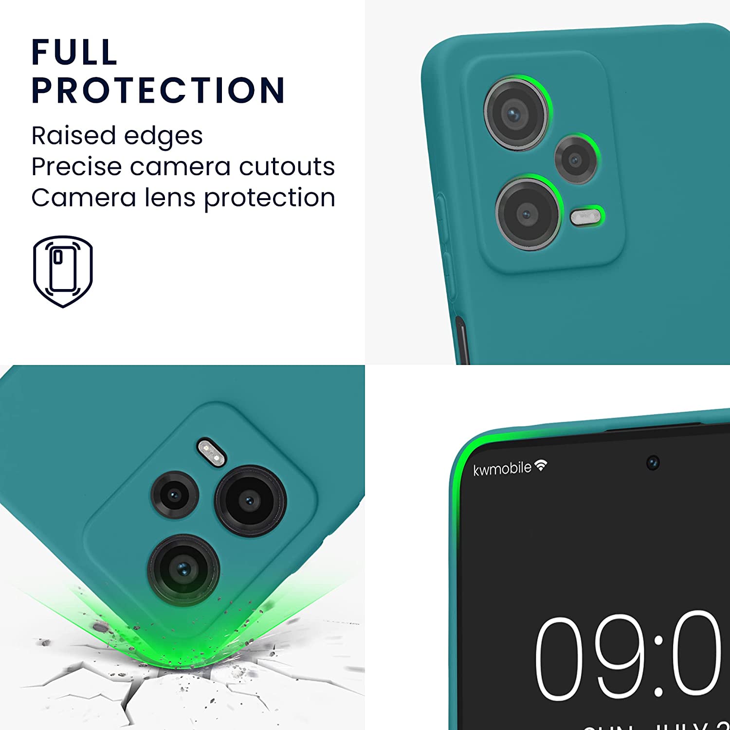 KW Xiaomi Redmi Note 12 Pro+ Θήκη Σιλικόνης TPU - Matte Petrol - 60686.57