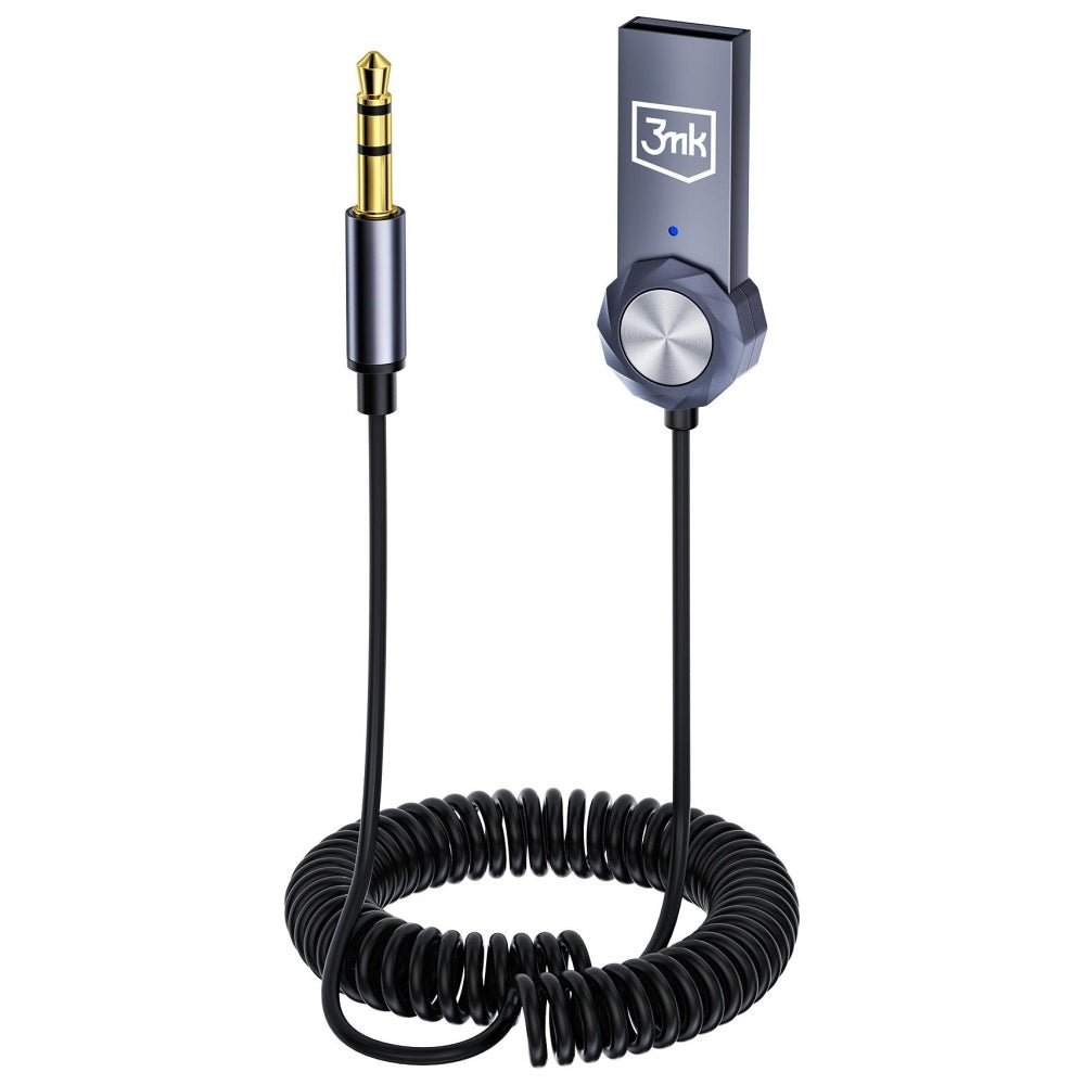 3MK Audio Bluetooth Adapter - Transmitter με Μικρόφωνο για Αναπαραγωγή Μουσικής / Κλήσεις στο Αυτοκίνητο - Grey