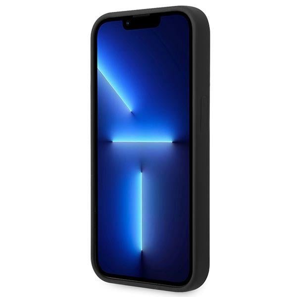 Guess iPhone 14 Pro Silicone Logo Plate MagSafe Θήκη Σιλικόνης με MagSafe - Black - GUHMP14LSBPLK