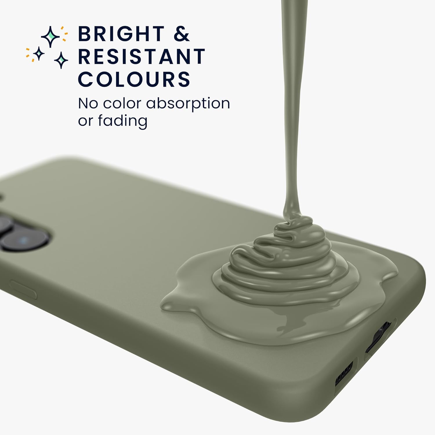 KW Samsung Galaxy A55 5G Θήκη Σιλικόνης Rubberized TPU - Grey Green