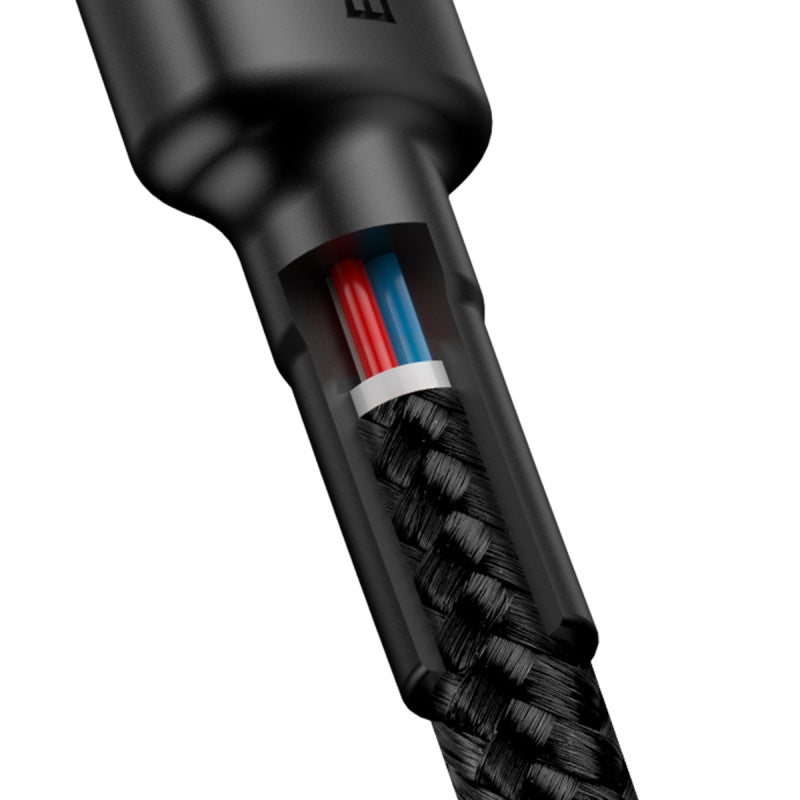 Baseus Cafule Cable Type - C 3A PD 2.0 Flash Charging - Καλώδιο Γρήγορης Φόρτισης Type - C to Type - C 1M - Black / Grey - CATKLF - GG1