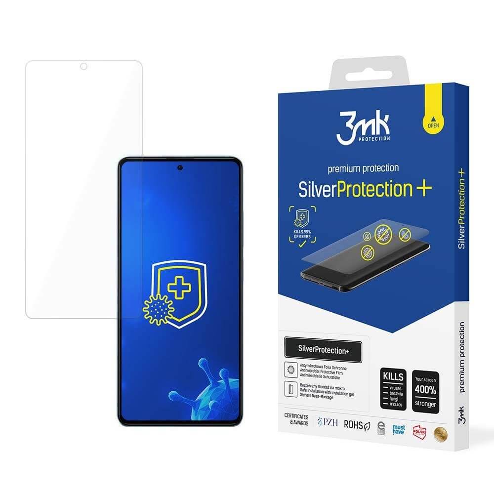 3MK Xiaomi Redmi Note 12 5G / Poco X5 5G Silver Protection+ Wet - mounted Antimicrobial Film 0,21mm Προστατευτικό Φιλμ Οθόνης - Διάφανο