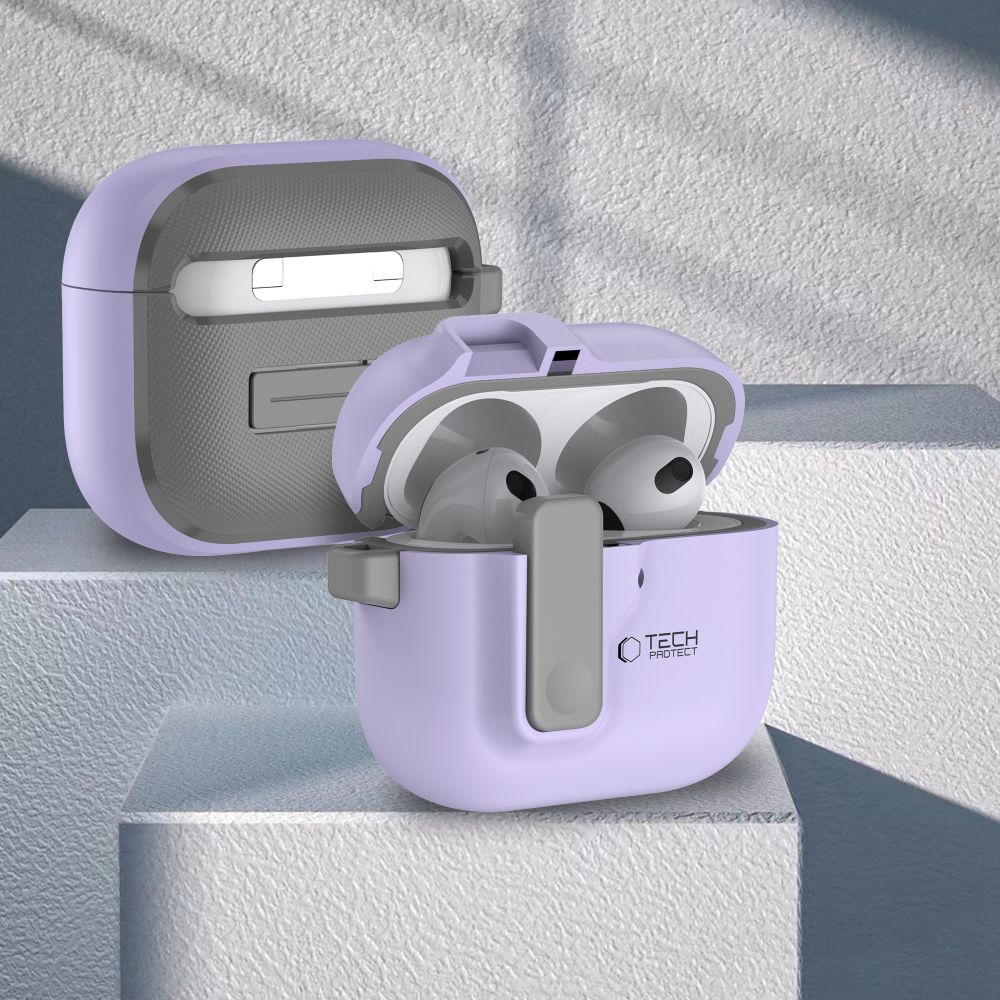 Tech - Protect AirPods 4 Θήκη από Σκληρό Πλαστικό - Slim Hook - Lavender