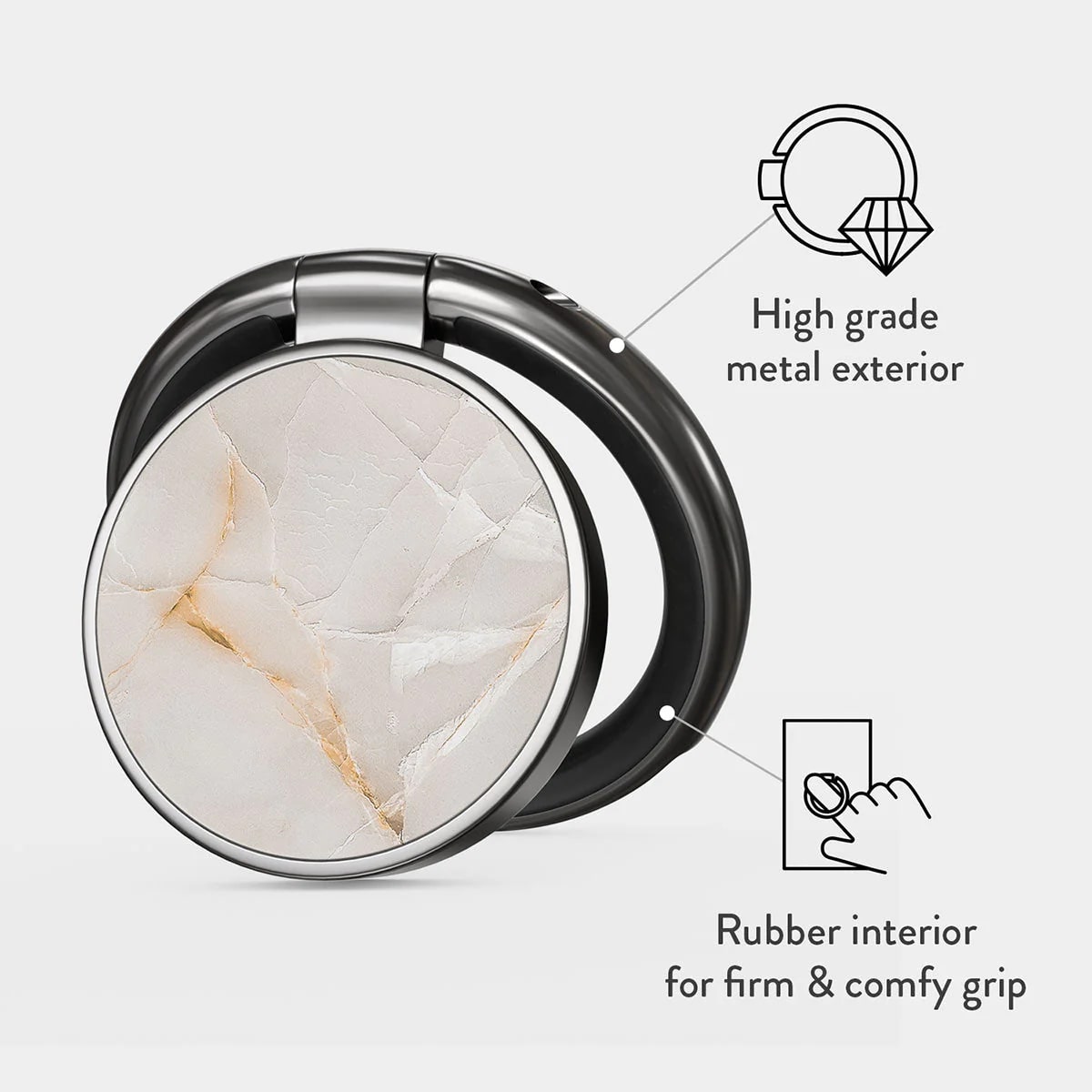 Burga Ring Holder - Δαχτυλίδι Συγκράτησης Κινητού - Βάση Στήριξης - Gunmetal - Vanilla Sand