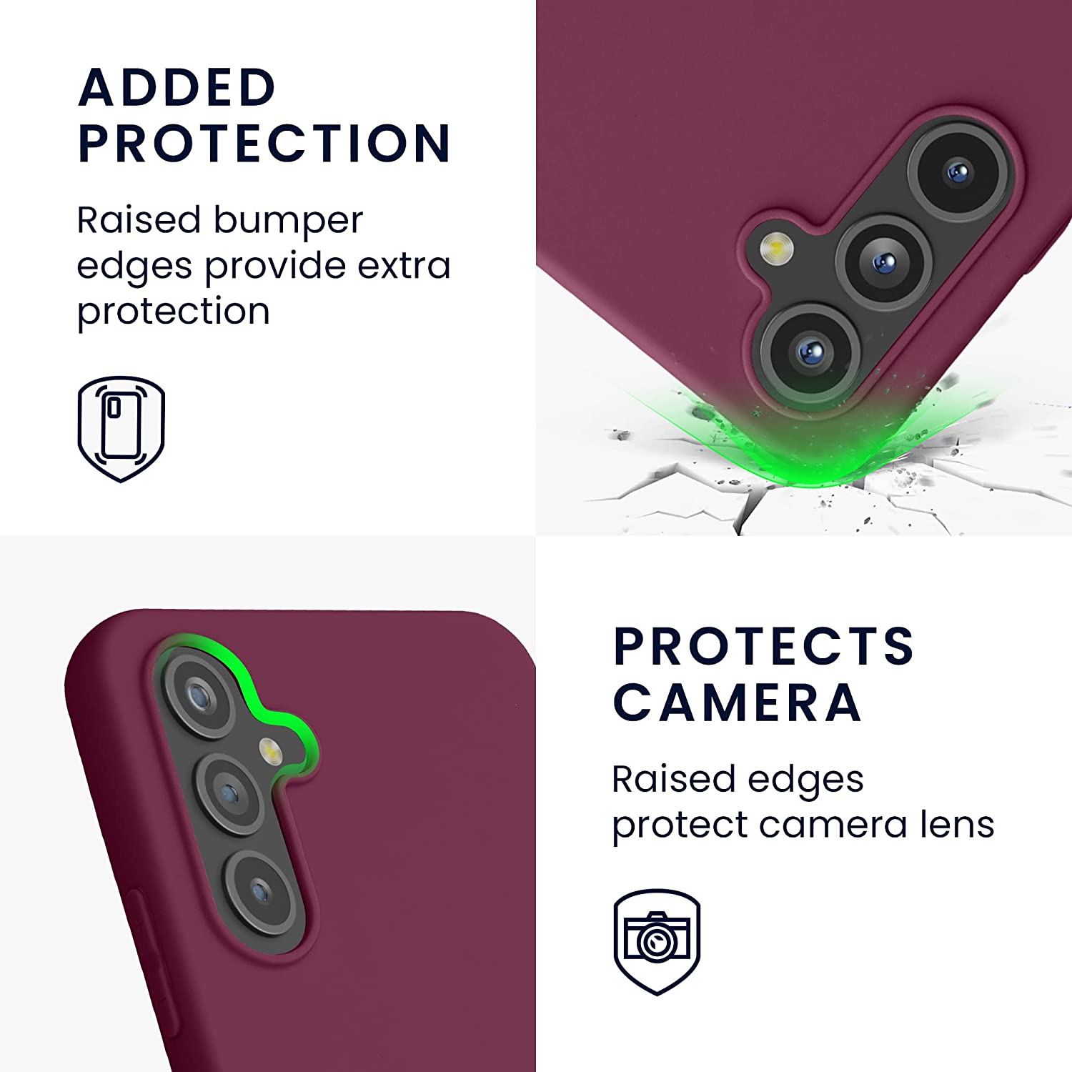 KW Samsung Galaxy A54 5G Θήκη Σιλικόνης TPU - Bordeaux Purple - 60796.187