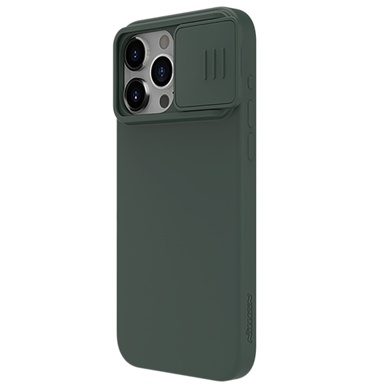 Nillkin iPhone 15 Pro CamShield Silky Θήκη Σιλικόνης με Κάλυμμα για την Κάμερα - Green