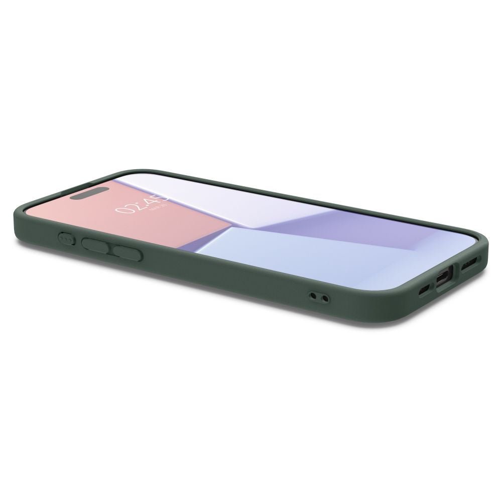 Spigen Cyrill iPhone 15 Pro Max Kajuk Mag Θήκη με Επένδυση Συνθετικού Δέρματος και MagSafe - Forest Green