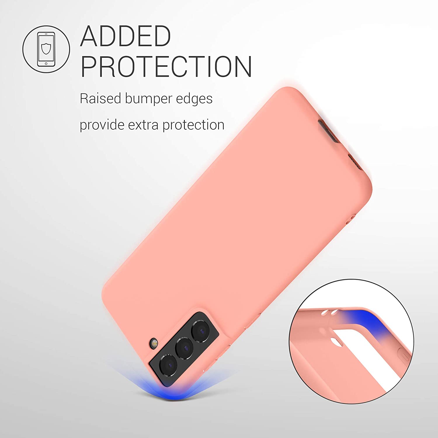 KW Samsung Galaxy S21 Θήκη Σιλικόνης TPU - Coral Matte - 54055.56