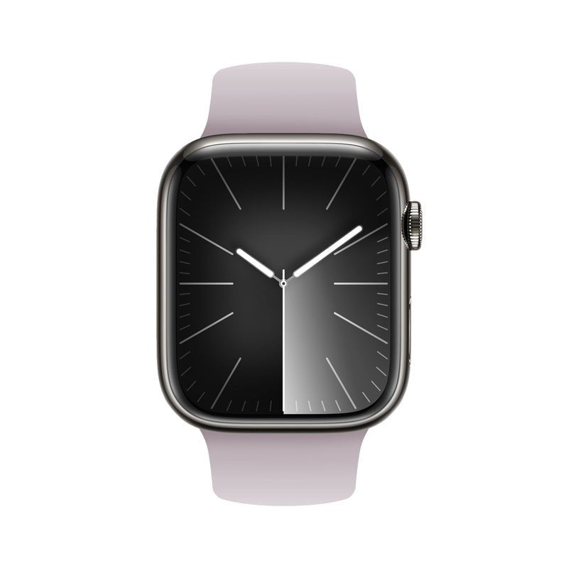 Crong Λουράκι Apple Watch 2/3/4/5/6/7/8/9/10/11 - SE (1/2/3) - 38/40/41/42mm Σιλικόνης - Liquid Strap - Grey Lavender