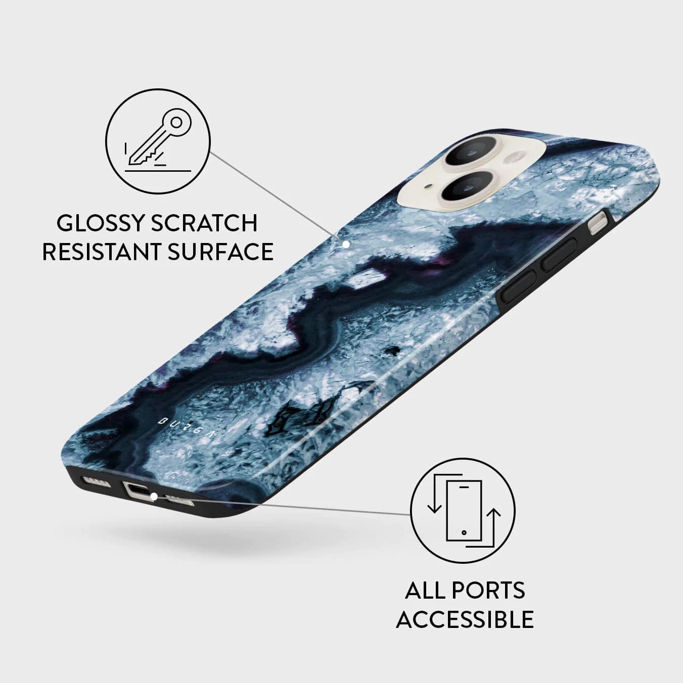 Burga iPhone 14 Plus Fashion Tough Σκληρή Θήκη - Frozen Lake