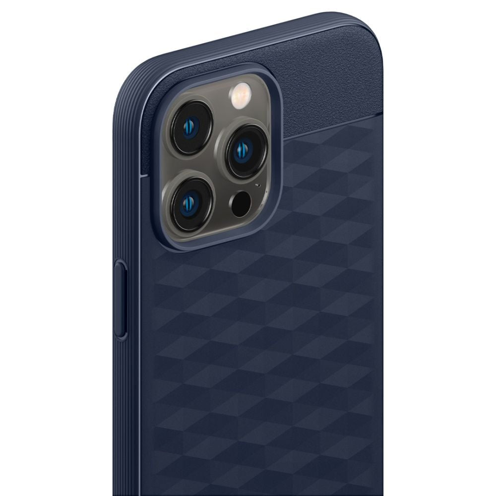 Caseology iPhone 14 Pro Max Parallax Mag Θήκη Σιλικόνης με Σκληρό Πλαίσιο και MagSafe - Midnight Blue