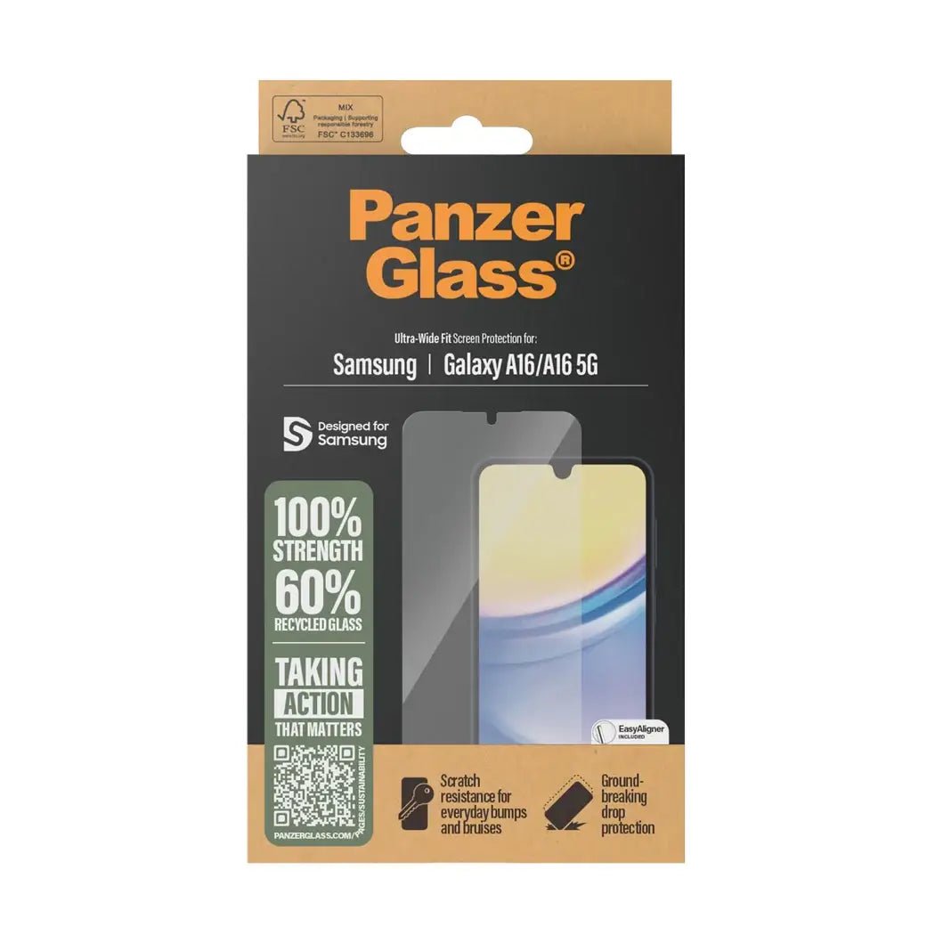 PanzerGlass Samsung Galaxy A16 4G / A16 5G - Ultra - Wide Fit Case Friendly Full Screen Αντιχαρακτικό Γυαλί Οθόνης - Διάφανο