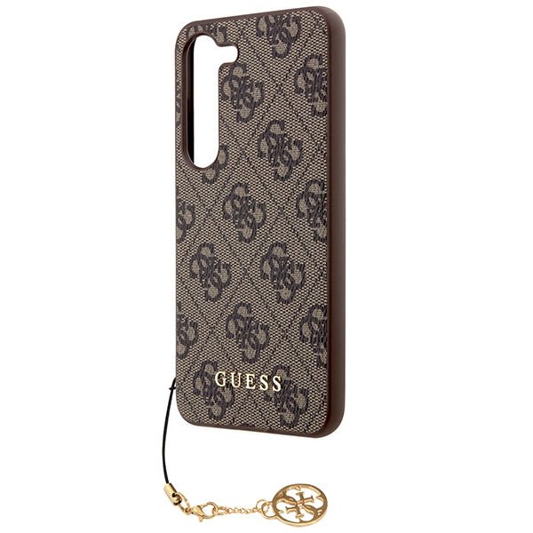 Guess Samsung Galaxy A55 5G - 4G Charms Collection - Θήκη με Επένδυση Συνθετικού Δέρματος - Brown - GUHCSA55GF4GBR