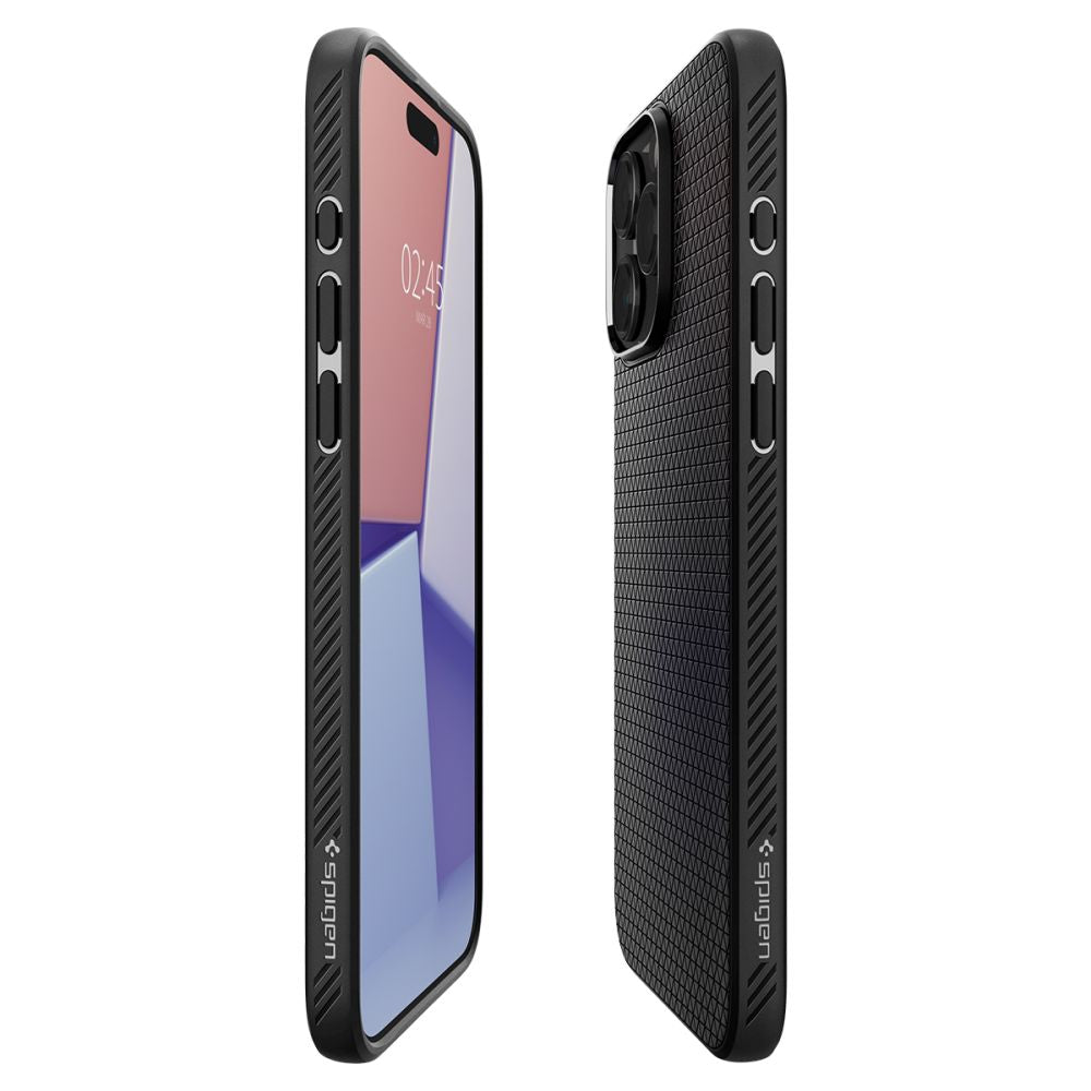 Spigen iPhone 15 Pro Liquid Air Θήκη Σιλικόνης - Matte Black