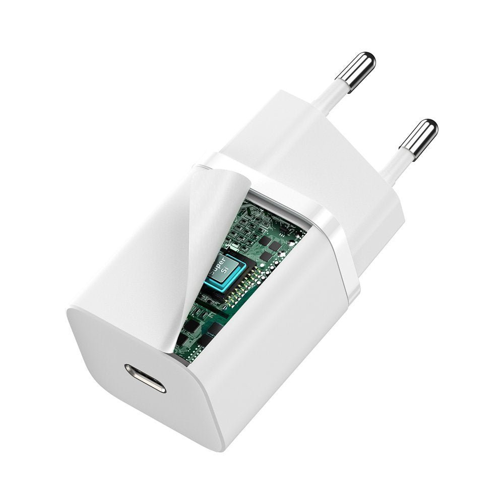 Baseus Super Si 1C PD 30W Οικιακός Φορτιστής με Θύρα Type - C - White - CCSUP - J02