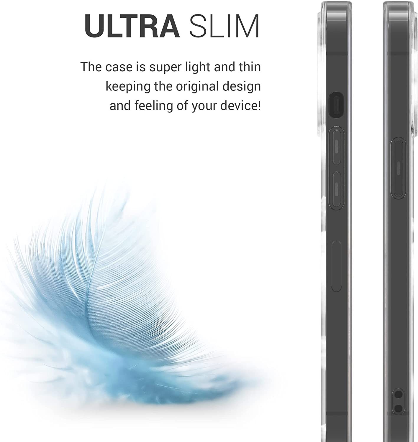 KW iPhone 13 Pro Θήκη Σιλικόνης TPU Design Bunch of Clouds - White / Διάφανη - 55961.02