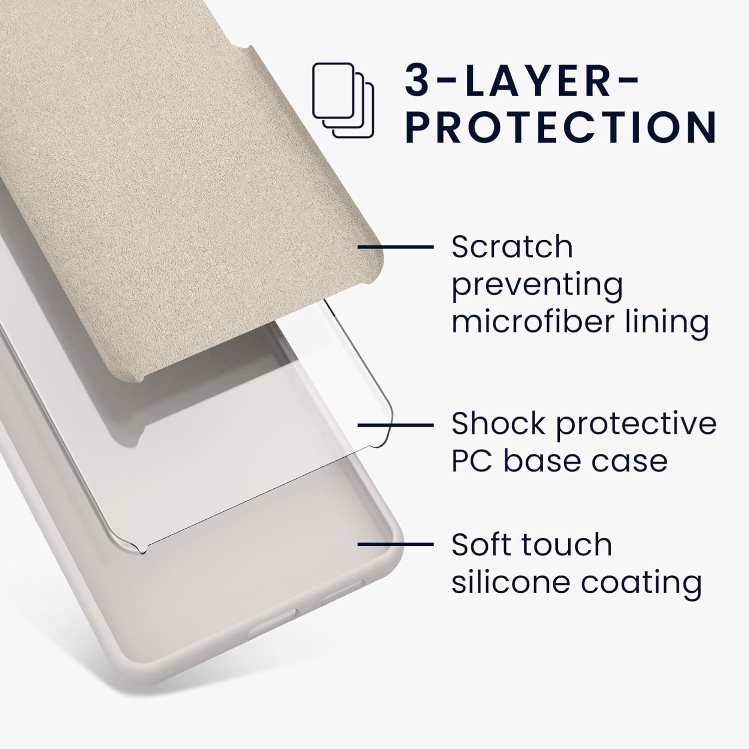 KW iPhone 15 Pro Max Θήκη Σιλικόνης Rubberized TPU - White