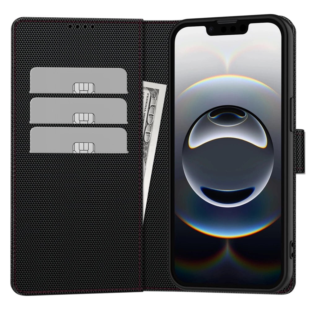 Tech - Protect Samsung Galaxy S25 Ultra Wallet RS Θήκη Πορτοφόλι Stand από Δερματίνη - Black / Red