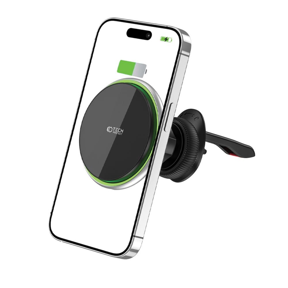 Tech - Protect MM15W - V3 Μαγνητική Βάση για τον Αεραγωγό του Αυτοκινήτου με Ασύρματη Φόρτιση MagSafe 15W - Black