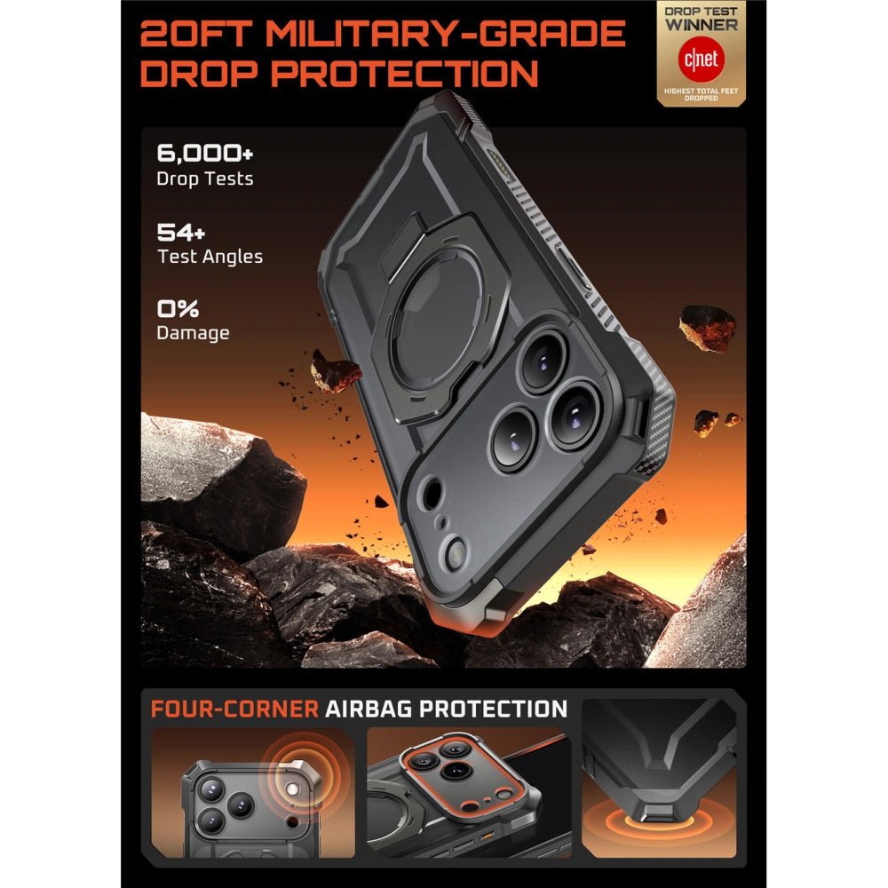Supcase iPhone 17 Pro Max - UB Grip Mag - Σκληρή Θήκη με MagSafe και Stand - Grey