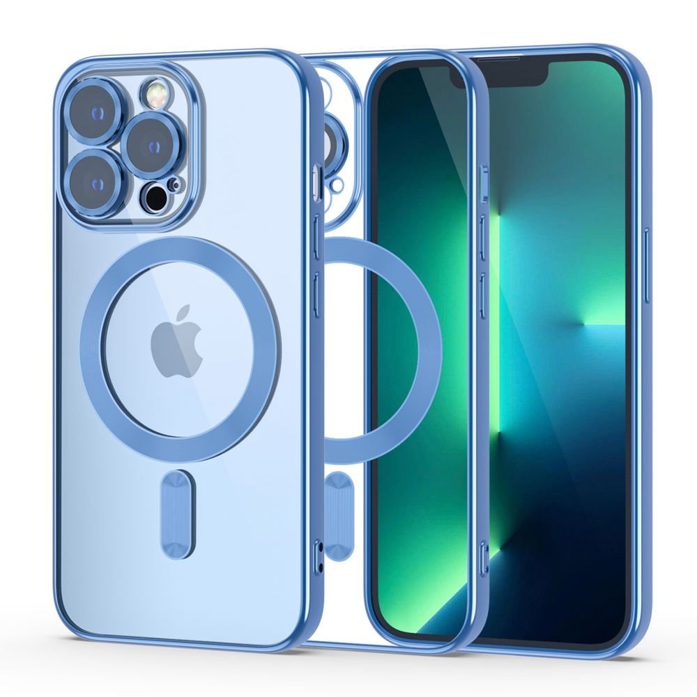 Tech - Protect iPhone 13 Pro Magshine Θήκη Σιλικόνης TPU με Magsafe - Διάφανη / Sky Blue