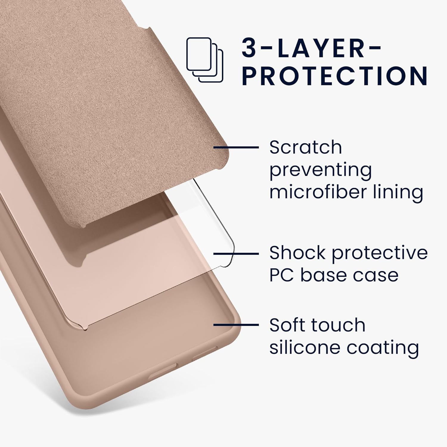 KW iPhone 15 Pro Max Θήκη Σιλικόνης Rubberized TPU - Dusky Pink