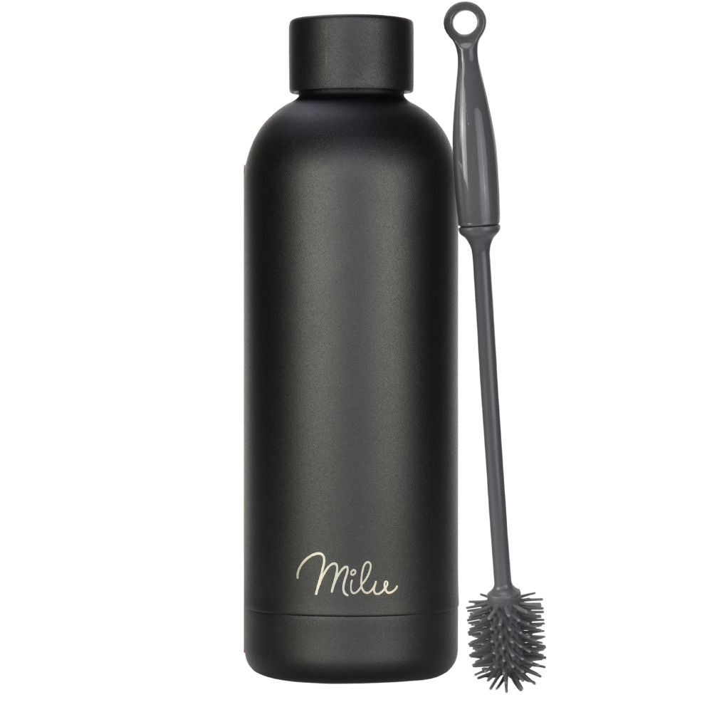 Milu Μπουκάλι Θερμός Από Ανοξείδωτο Ατσάλι - 100% Στεγανό - 750 ml - Black - 3096