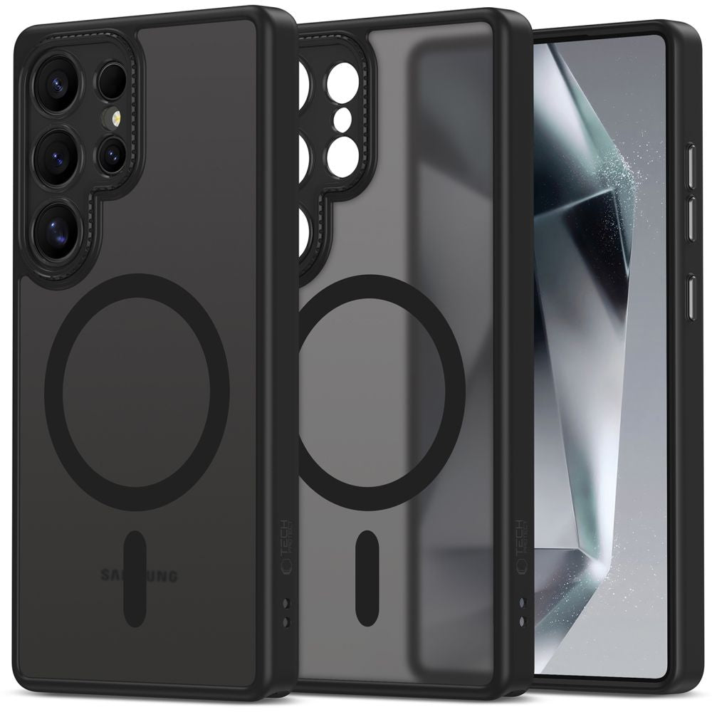 Tech - Protect Samsung Galaxy S25 Ultra MagCam - MagSafe Σκληρή Θήκη με Πλαίσιο Σιλικόνης και Προστασία Κάμερας - Matte Black