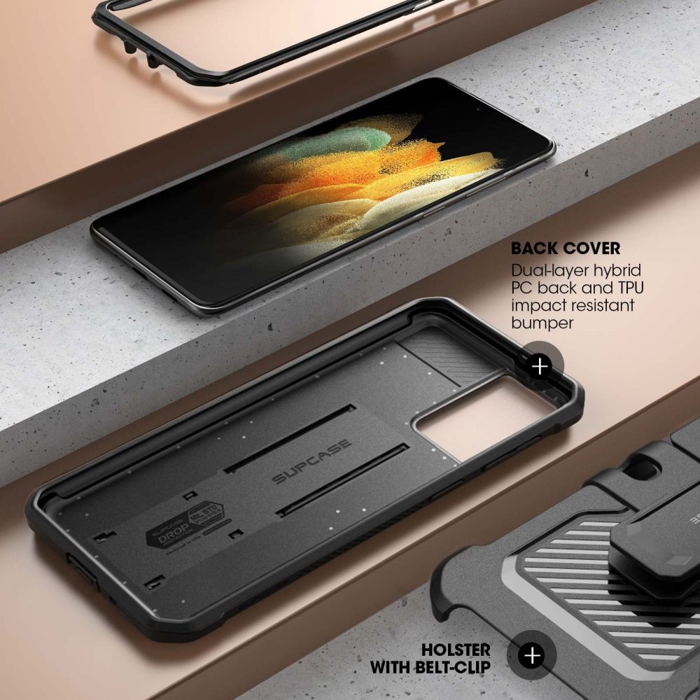 Supcase Samsung Galaxy S21 Ultra Unicorn Beetle Pro Σκληρή Θήκη με Stand - Black