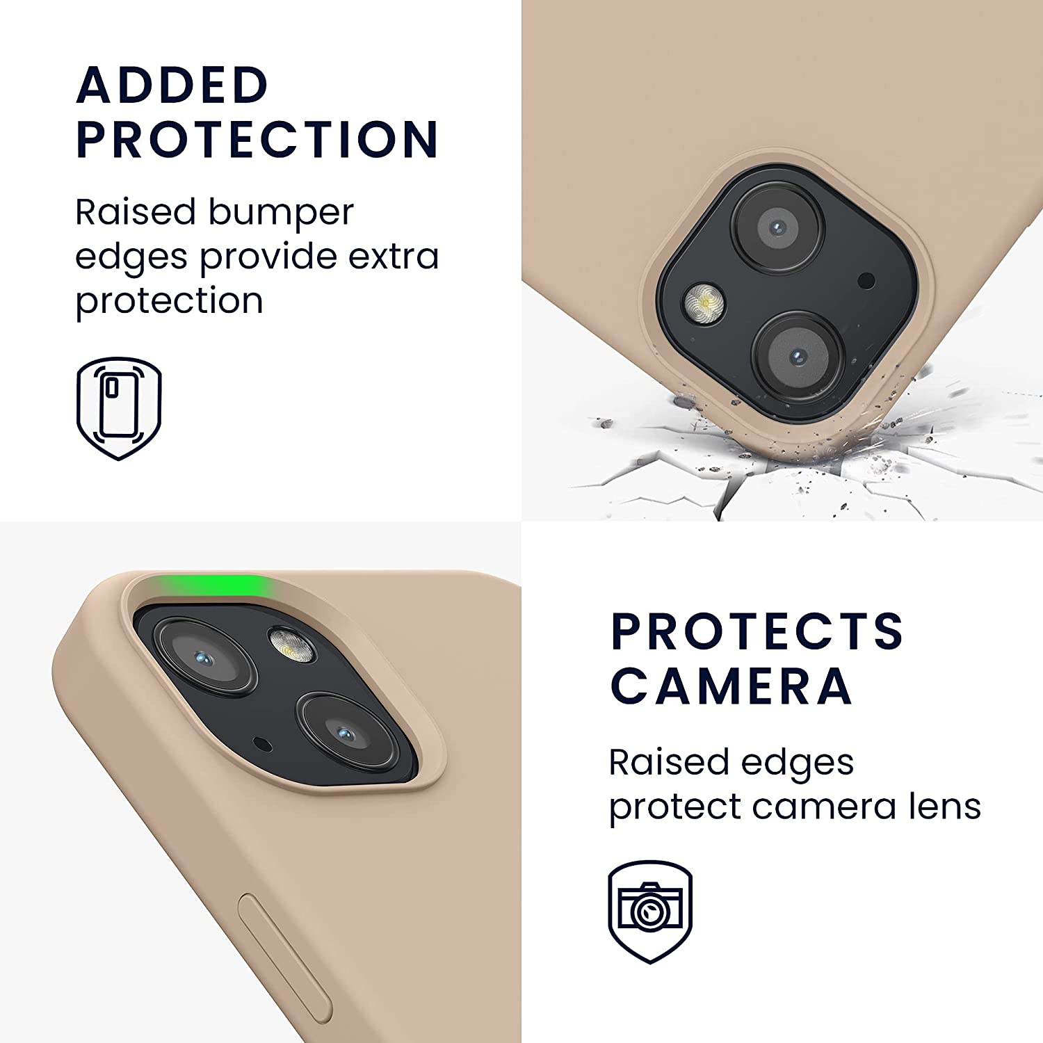 KW iPhone 13 Θήκη Σιλικόνης Rubberized TPU - Mother Of Pearl - 55878.154
