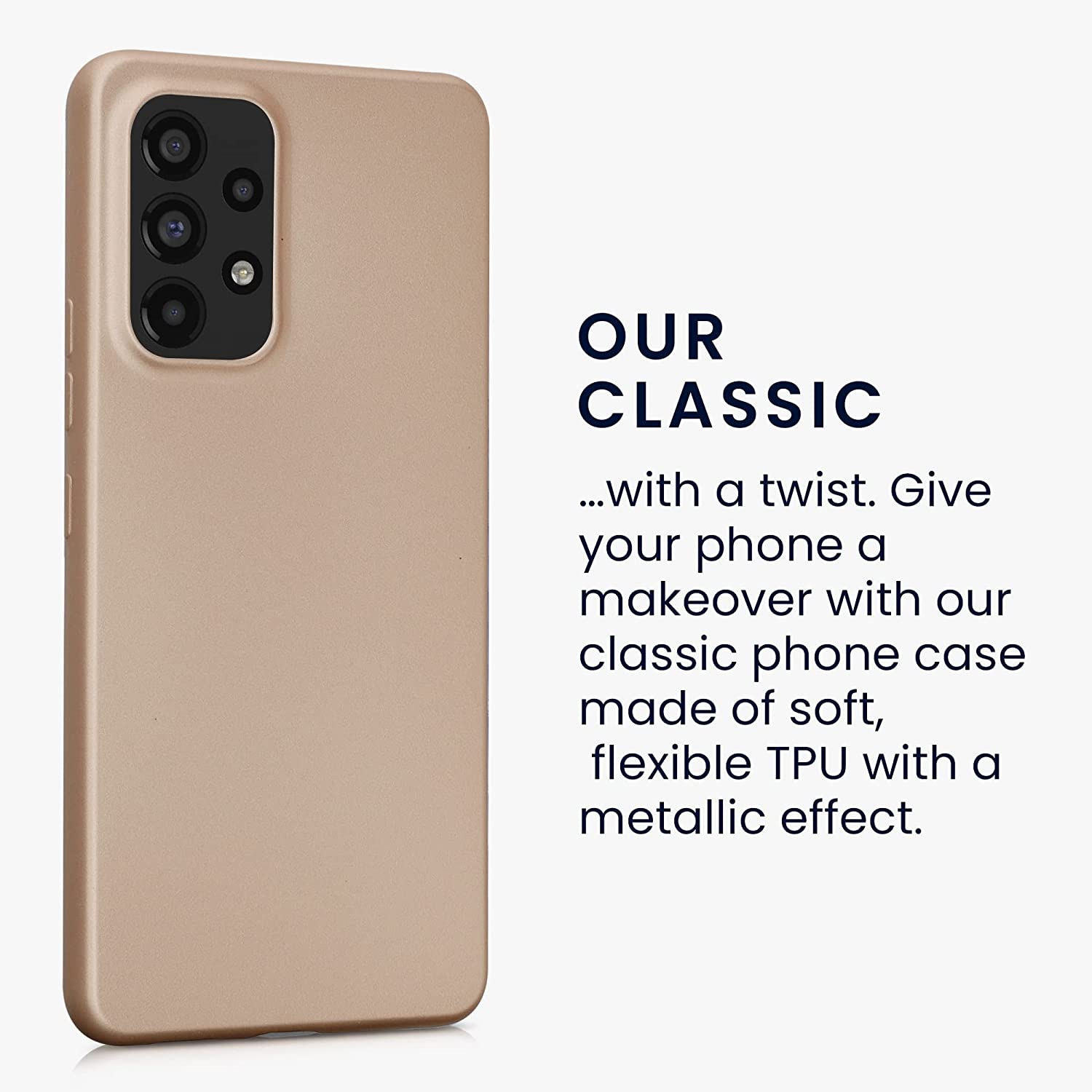 KW Samsung Galaxy A53 5G Θήκη Σιλικόνης TPU - Metallic Gold - 57958.66