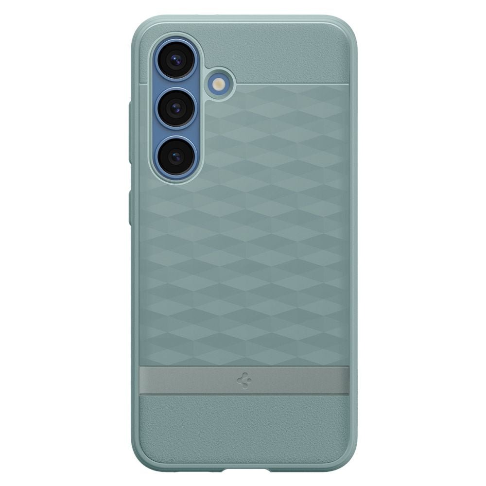 Spigen Samsung Galaxy S25 - Parallax Mag Θήκη Σιλικόνης με Σκληρό Πλαίσιο και MagSafe - Sage Green