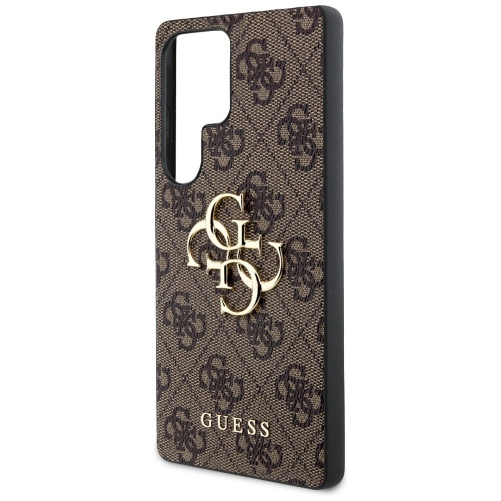 Guess Samsung Galaxy S25 Ultra - 4G Big Metal Logo - Θήκη με Επένδυση Συνθετικού Δέρματος - Brown - GUHCS25L4GMGBR