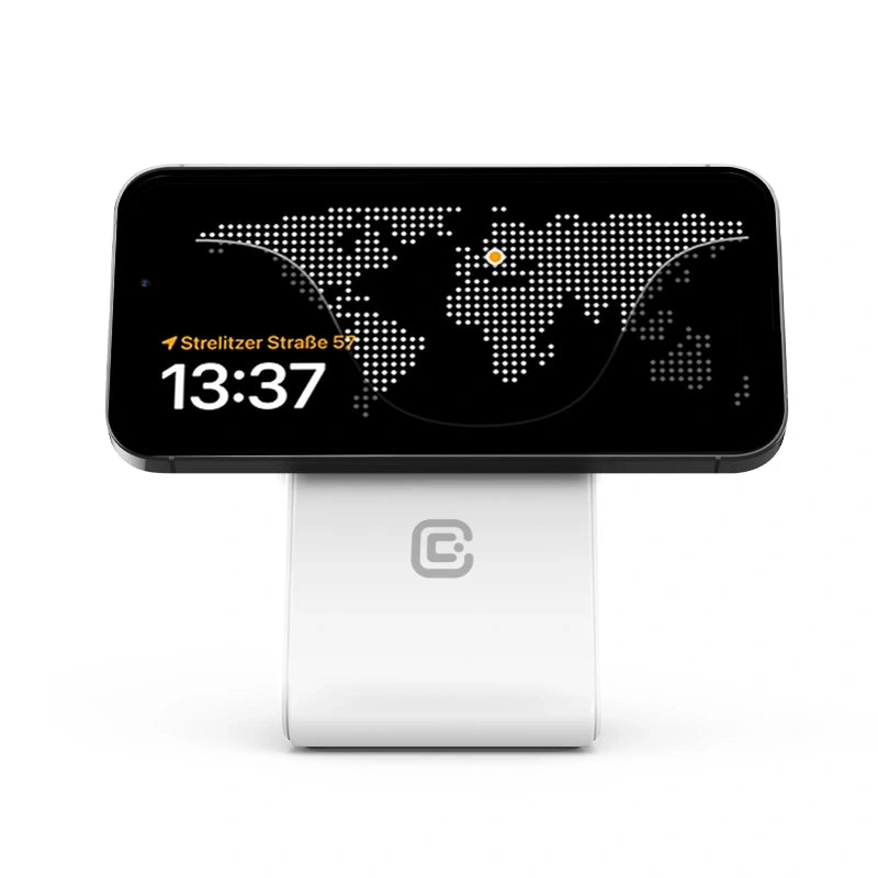Crong MagSpot Pivot Stand 3 σε 1 Ασύρματος MagSafe Φορτιστής για iPhone - Apple Watch - AirPods - White