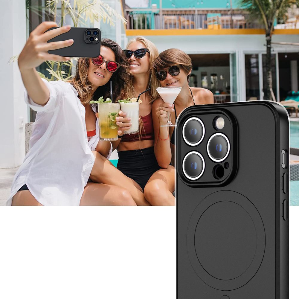 Tech - Protect iPhone 14 Plus / iPhone 15 Plus Icon Magsafe Θήκη Σιλικόνης TPU - Black