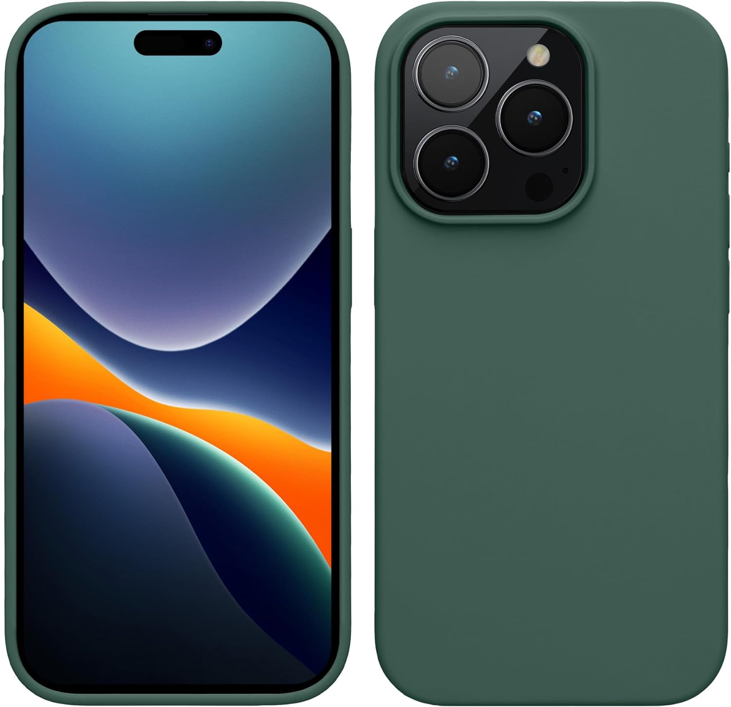 KW iPhone 15 Pro Θήκη Σιλικόνης Rubberized TPU - Forest Green - 61955.166