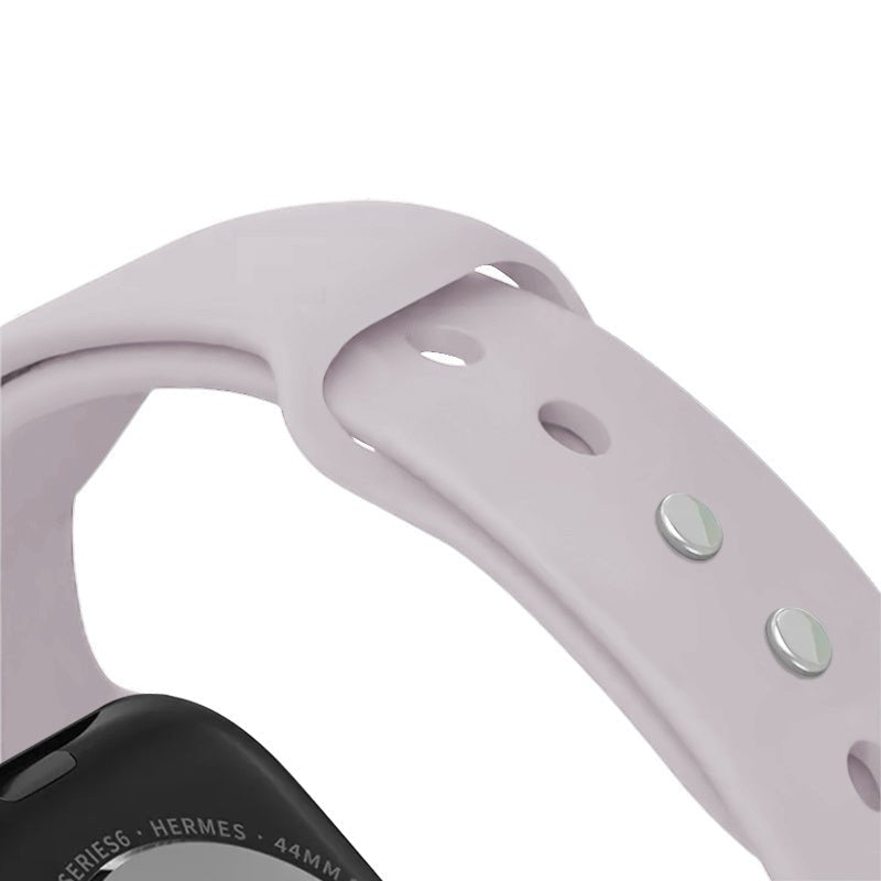 Crong Λουράκι Apple Watch 2/3/4/5/6/7/8/9/10/11 - SE (1/2/3) - 38/40/41/42mm Σιλικόνης - Liquid Strap - Grey Lavender