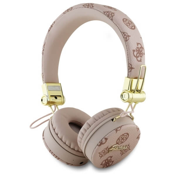 Guess Over - Ear Peony Script Round Shape - Ασύρματα Bluetooth Ακουστικά - Brown