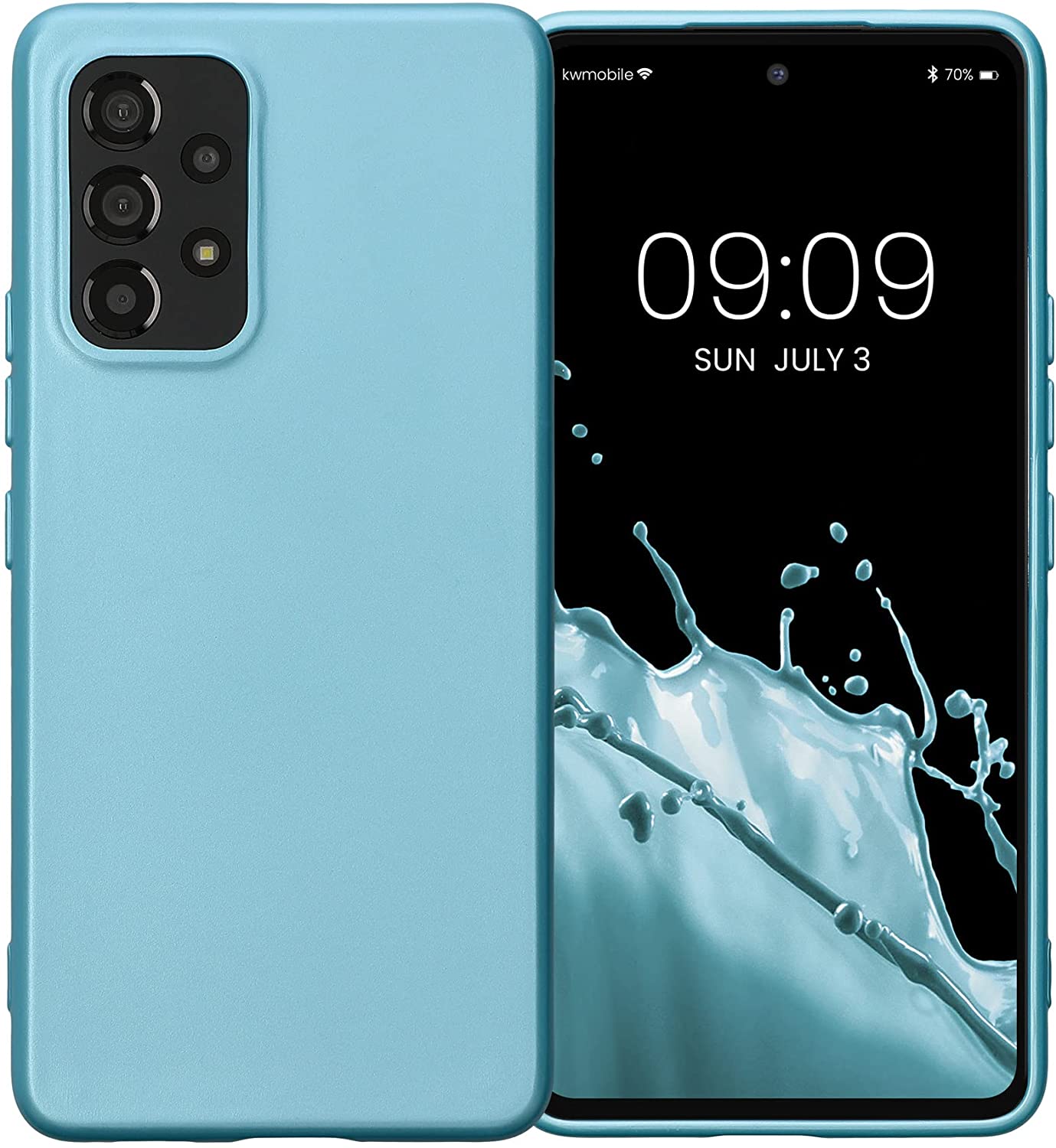 KW Samsung Galaxy A53 5G Θήκη Σιλικόνης TPU - Metallic Mint Green - 58019.231