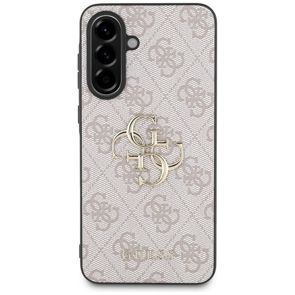 Guess Samsung Galaxy A36 5G - Big 4G Logo Classic Logo - Σκληρή Θήκη με Επένδυση από Οικολογικό Δέρμα - Pink - GUHCSA364GMGPI