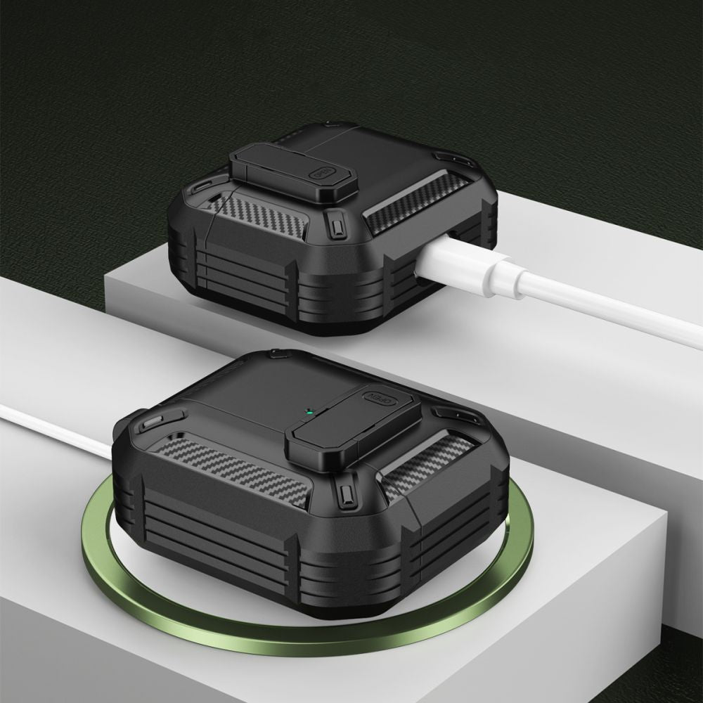 Tech - Protect AirPods Pro 1 / 2 Θήκη Σιλικόνης - X - Carbo - Black