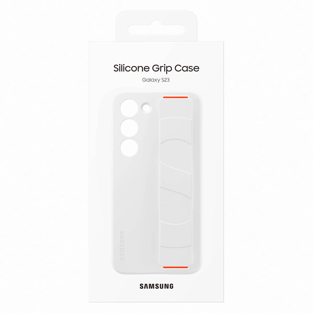 Samsung Silicone Grip Cover Samsung Galaxy S23 Θήκη Σιλικόνης με Finger Holder - White - EF - GS911TWEGWW