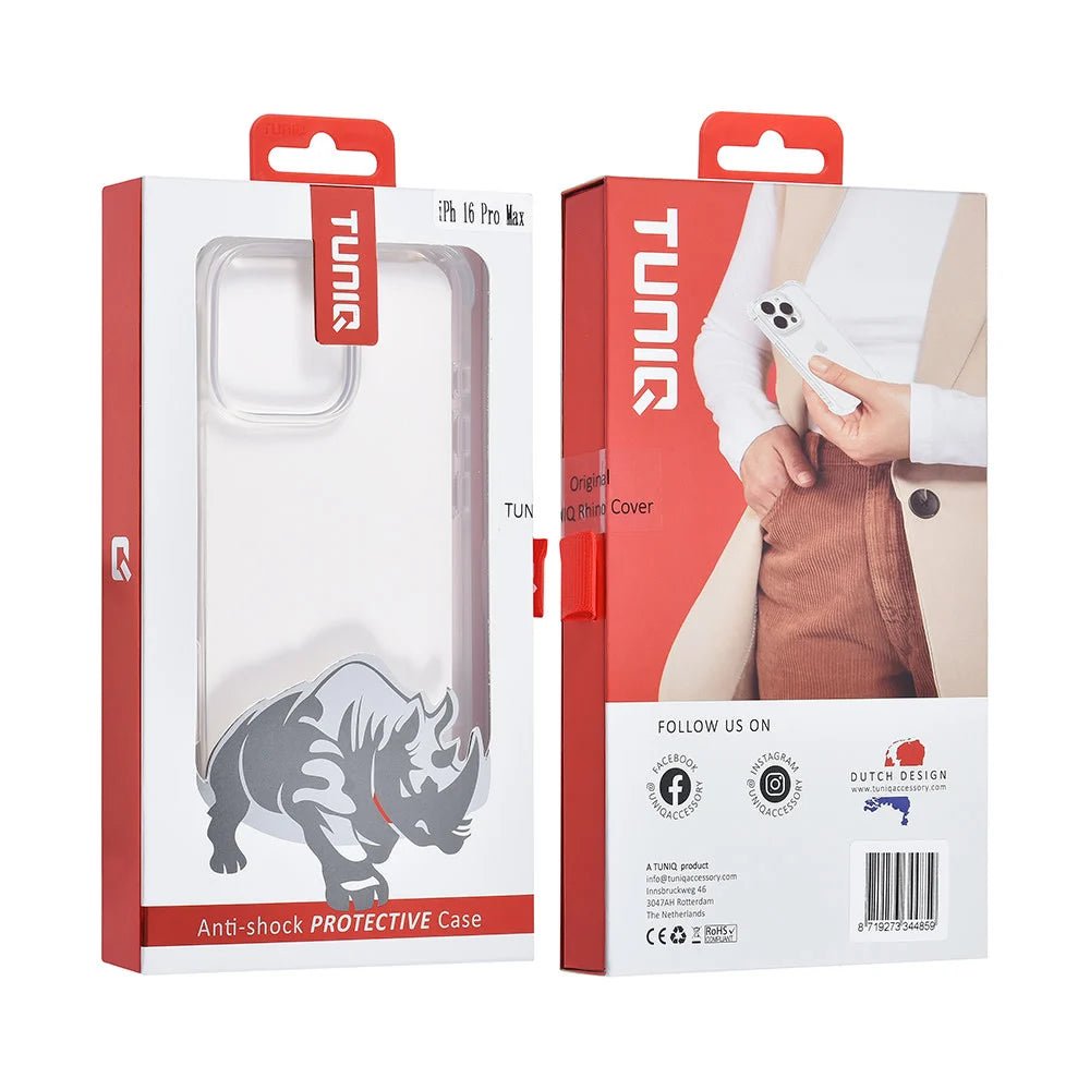 Tuniq iPhone 16 Pro Max Θήκη Σιλικόνης με Ενισχυμένες Γωνίες - Διάφανη