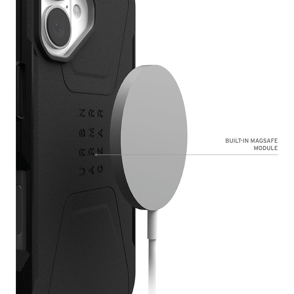 UAG iPhone 16 Civilian MagSafe Σκληρή Θήκη με MagSafe - Black