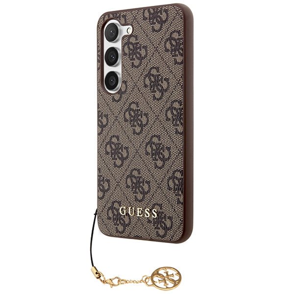 Guess Samsung Galaxy A55 5G - 4G Charms Collection - Θήκη με Επένδυση Συνθετικού Δέρματος - Brown - GUHCSA55GF4GBR