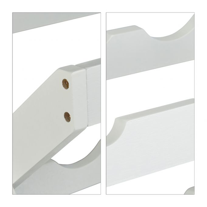 Relaxdays X Shape Βάση Κρασιού από Μπαμπού - White - 4052025227593