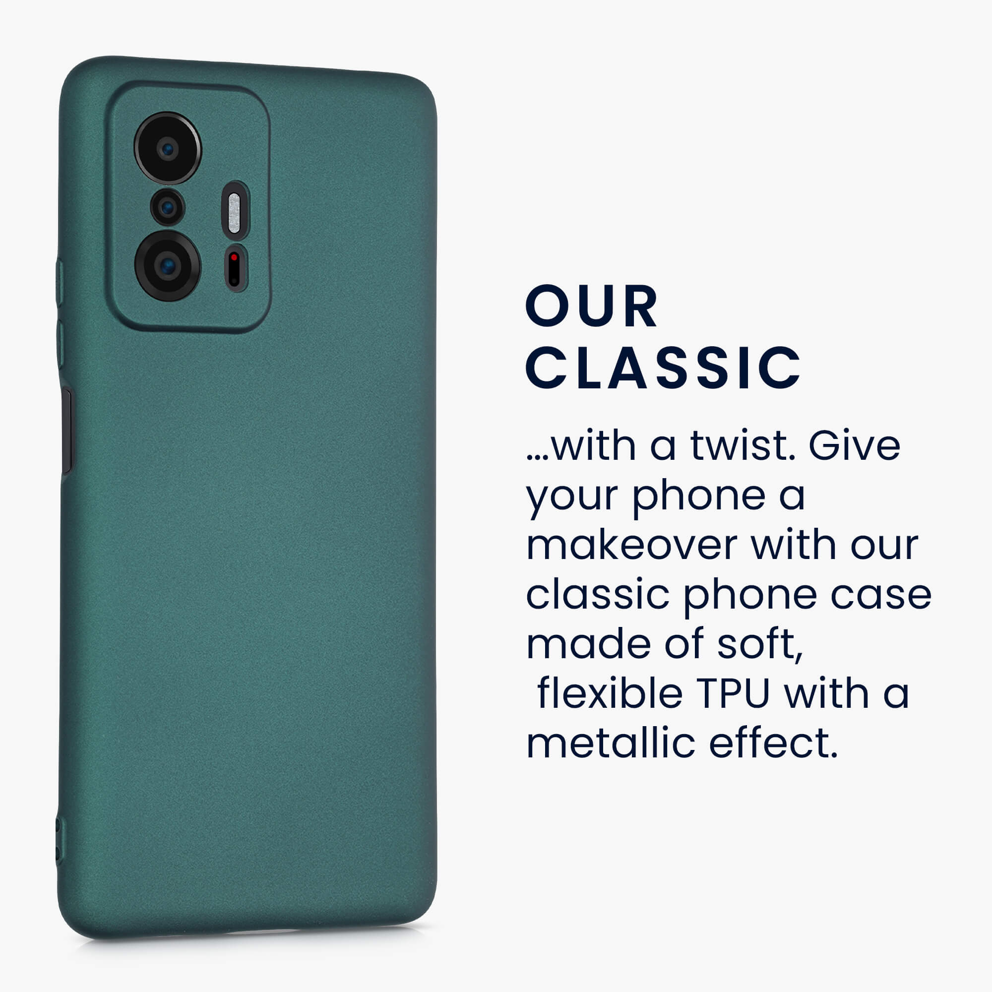 KW Xiaomi 11T / 11T Pro Θήκη Σιλικόνης TPU - Metallic Petrol - 56237.14