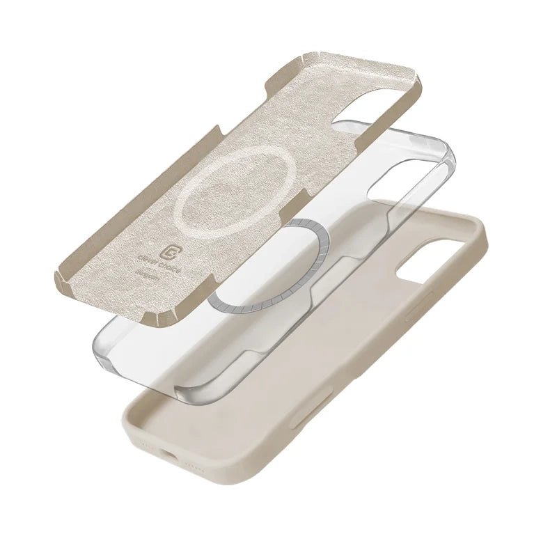 Crong iPhone 16 Pro Color Cover Magnetic - Θήκη Σιλικόνης με MagSafe - Stone Beige