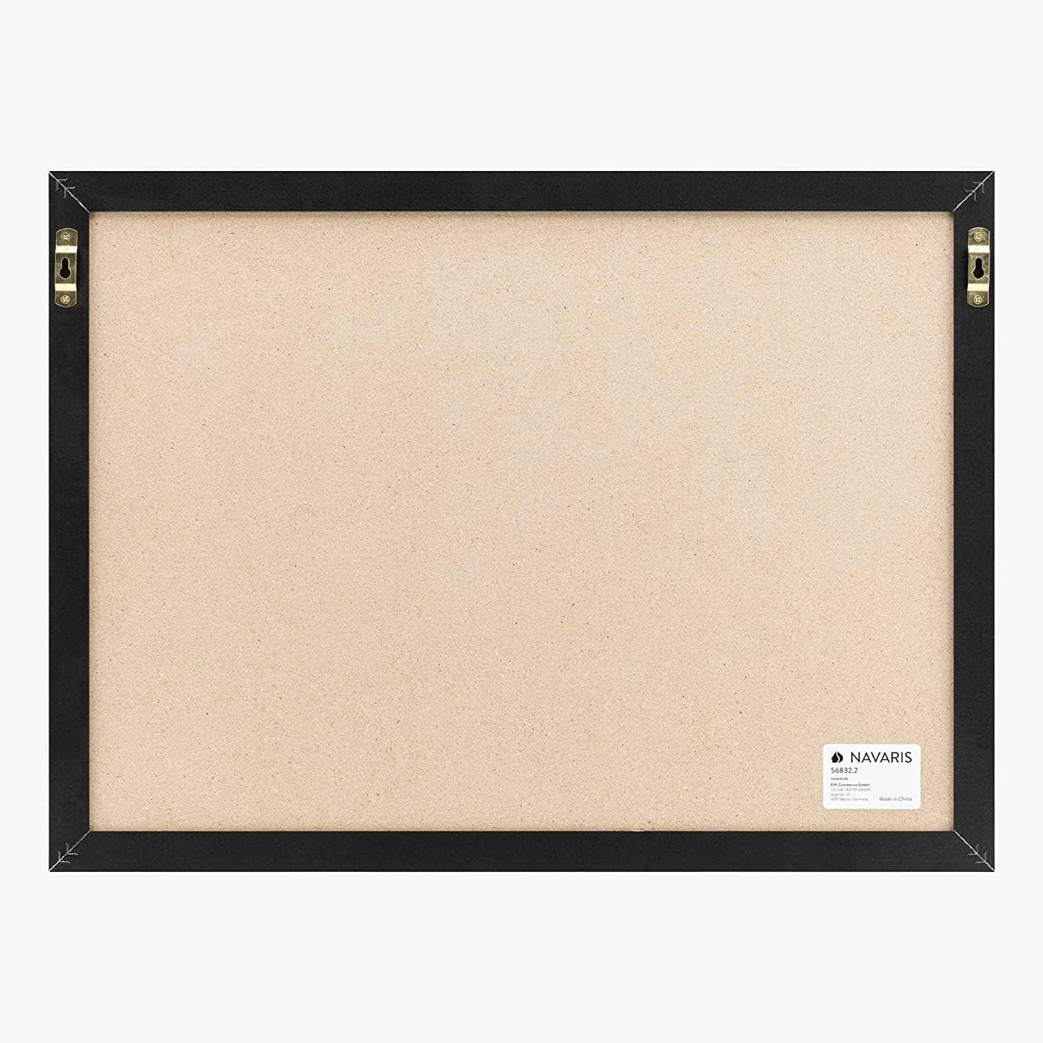 Navaris Πίνακας Ανακοινώσεων από Λινό Ύφασμα με Κορνίζα - Black / Beige - 56832.2