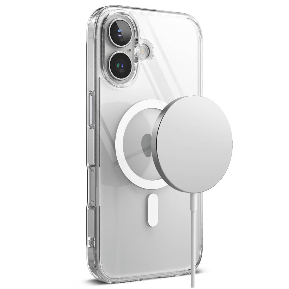 Ringke iPhone 16 Plus Fusion Σκληρή Θήκη με Πλαίσιο Σιλικόνης και MagSafe - Διάφανη
